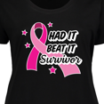 thumbnail image 4 of Inktastic Breast Cancer Awareness Had It Beat It Survivor Women's Plus Size T-Shirt, 4 of 5