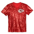 thumbnail image 2 of Girls Youth Travis Kelce Red Kansas City Chiefs Sequin V-Neck Fashion Jersey, 2 of 3