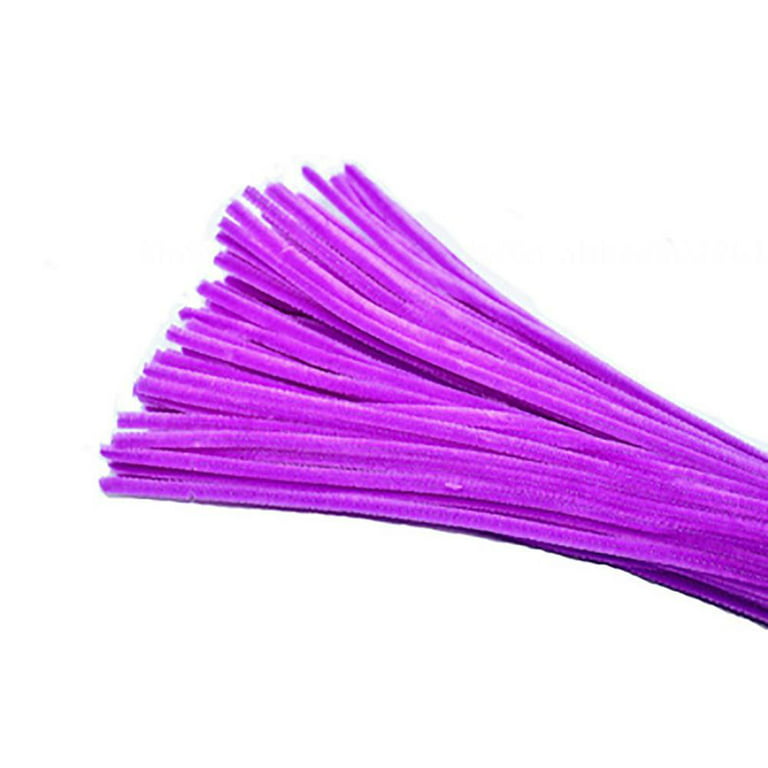 100 Piece Pipe Cleaner, Chenille Line Color Pipe Cleaner for Kids Crafts  and Decor, 6mm x 30cm (Bright Purple) 100 Pieces Bright Purple Bright  Purple