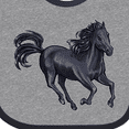 thumbnail image 4 of Inktastic Beautiful Galloping Black Horse Boys or Girls Baby Bib, 4 of 4