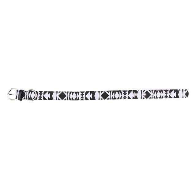 Soft Printing Pet Dog Cat Collar Strap Band Buckle Dog Training Collar (Black M)