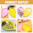 thumbnail image 2 of LABSERRON 4Pcs Small Tray Bead Working Tray Leaf Shape for Storage Holder Yellow 5.70X3.34X0.59In, 2 of 8
