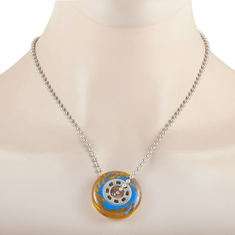 Calvin Klein Spin Stainless Steel Yellow Wheel Necklace Walmart
