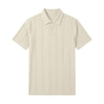 thumbnail image 4 of Mems Polo Shirts Short Sleeve Quarter Button Up Tees Shirt Loose Fit White Golf Shirt for Man, 4 of 4