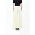 thumbnail image 3 of Ecru Chiffon Pleated Maxi Skirt with Elastic Waist Band, 3 of 3
