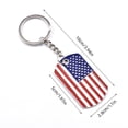 thumbnail image 3 of YYKihy American Flag Independence Day Alloy Keychain Red White Blue Flag Color USA Flag Keychain, 3 of 6