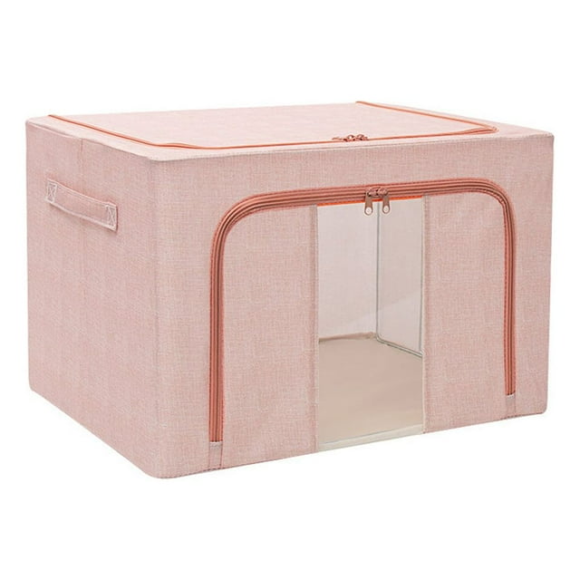Caja de clasificación Oxford a prueba de polvo, cesta plegable a prueba de humedad, organizador de juguetes, armario de dormitorio, suéter de Almacenamiento y organización del hogar Rosado Toystoory HA071796-01