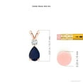 thumbnail image 3 of ANGARA Natural Blue Sapphire Teardrop Pendant with Diamond in 14K Rose Gold for Women (Size-6x4mm) | September Birthstone, Anniversary, Jewelry Gift for Women | Natural Blue Sapphire Necklace, 3 of 8