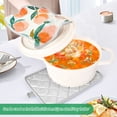 thumbnail image 4 of Peach Fruit Oven Mitts 2 Pcs Pot Holders Sets Heat Resistant for Kitchen Cooking Baking 7"x9.8", 4 of 7