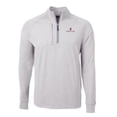thumbnail image 2 of Men's Cutter & Buck  Heather Gray Santa Clara Broncos Big & Tall Adapt Eco Knit Quarter-Zip Pullover Top, 2 of 3