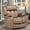 Brown (Velvet Fabric), variant on OUINCH Manual 360 Degree Swivel Glider Rocker Recliner Chair with Massage and Heat, USB Ports, Side Pockets and Cup Holders, Velvet Fabric (Brown)