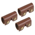 thumbnail image 1 of Unique Bargains Leather Razor Head Protecting Cover Safety Razor Head Protecting Sheath Brown 3 Pack, 1 of 7