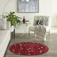 thumbnail image 4 of Nourison Grafix Contemporary Botanical Red Area Rug, 4 of 9