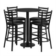 thumbnail image 1 of Bowery Hill Ensemble de Table Ronde en Stratifié 5 Pcs Noir, 1 of 1