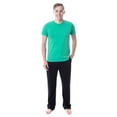 thumbnail image 4 of Intimo Men's 2 Piece Pajama Set Cotton/Poly Blend Jersey Knit Lounge Pants With Soft T-Shirt Top, 4 of 4