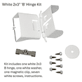 thumbnail image 3 of TDL Gutter Systems White Magnetic Retention Clip with Steel 2x3" B Style Downspout Flip Up Hinge  , 4.2 in, 2.6 in, 1 Piece Roof Gutter Accessories, 3 of 10