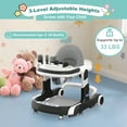 thumbnail image 3 of MINGYI 4-in-1 Baby Walker - Multi-functional, Height Adjustable, Foldable Design (Black), 3 of 11