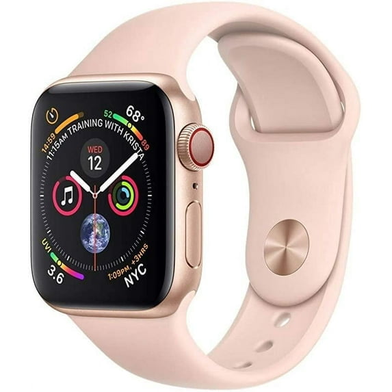 Restored Apple Watch Series 4 (GPS, 40mm) - Rose Gold - Aluminum Case - Pink Sand Sport Band (Refurbished)