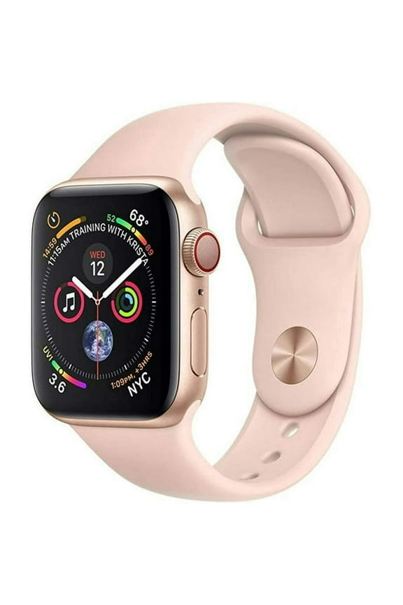 Restored Apple Watch Series 4 (GPS, 40mm) - Rose Gold - Aluminum Case - Pink Sand Sport Band (Refurbished)