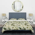 thumbnail image 3 of Designart "Greens With A Vintage Touch II" Plants Bedding Covert Set - Bohemian & Eclectic Bed Set With 2 Shams, 3 of 5