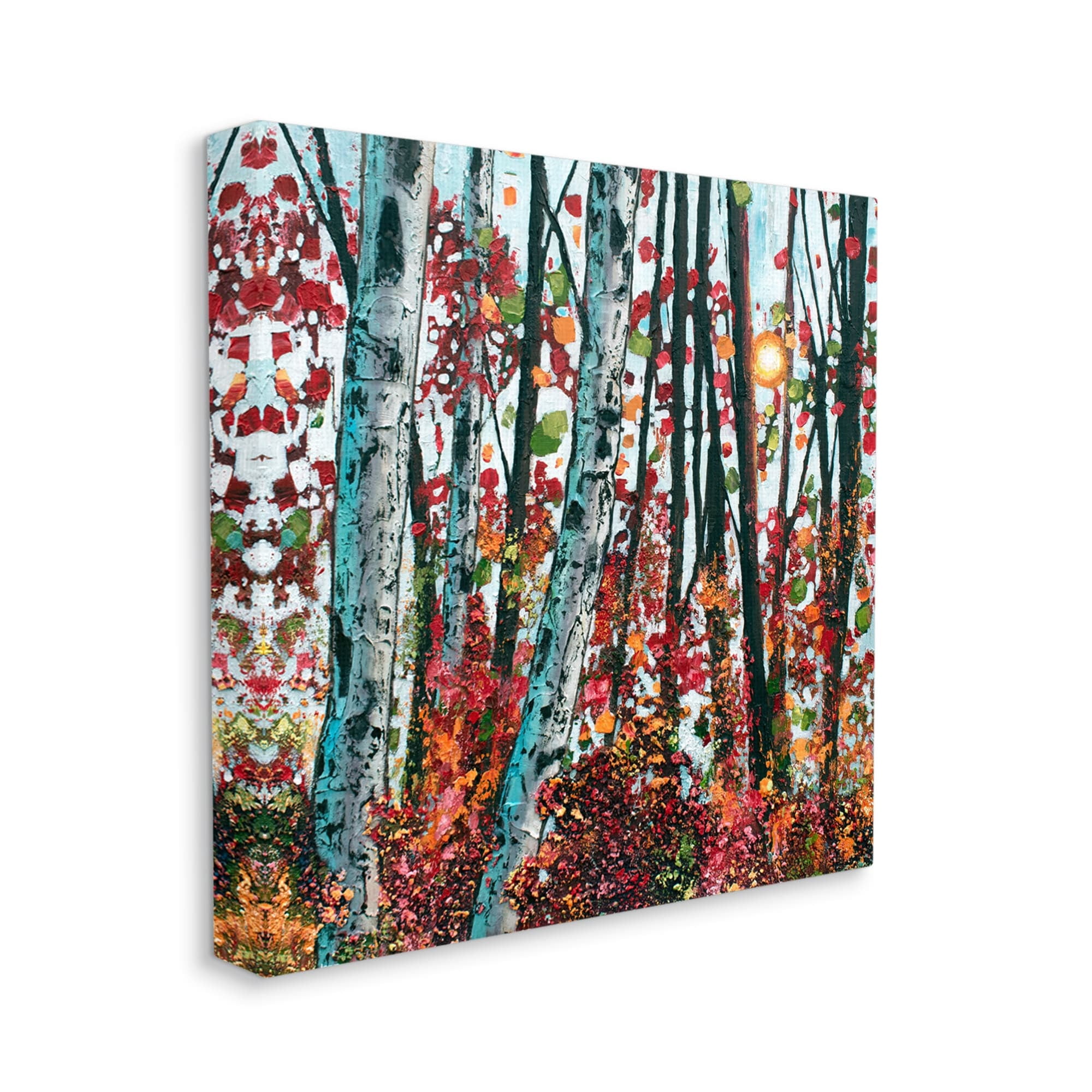 Stupell Industries Modern Bold Woodland Birch Trees Landscape Painting Gallery Wrapped Canvas Print Wall Art