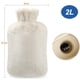 thumbnail image 2 of Calentador de la mano Bolsa de agua caliente con cubierta de felpa 2L Botella de agua caliente de goma de gran capacidad Calentador de pies de mano para cama Compresa caliente Terapia de frío Alivio d Abanopi  Calentador de la mano, 2 of 7