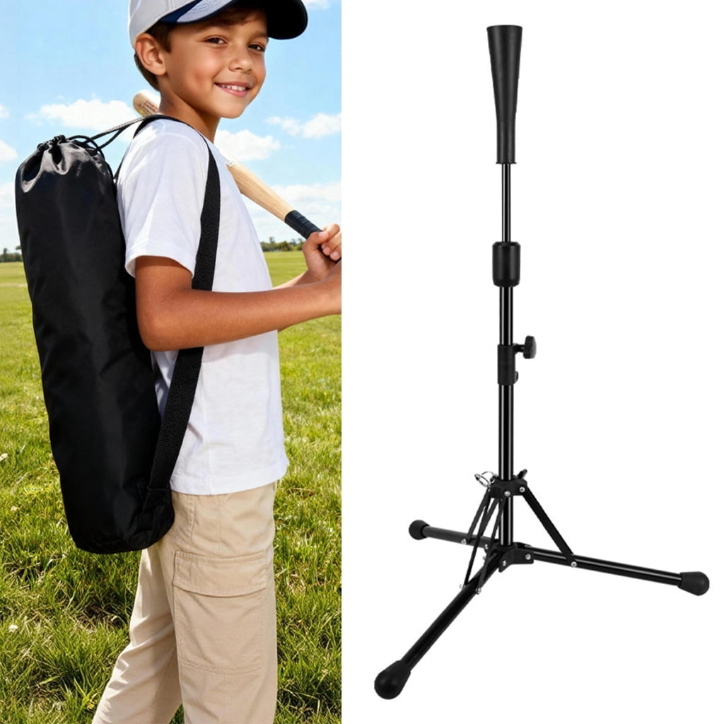 Stable Iron Baseball Softball Batting Stand with Quick Setups And Foldable Multipurpose Hitting Stand For Easy Storage