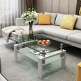 thumbnail image 2 of White tube legs, 45.1lbs net weight - For living room, modern design, 2 of 6