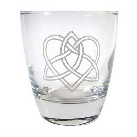 Lyoncraft LBLK01 10 oz Celtic Love Knot Engraved Lowball Glass