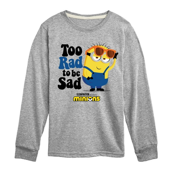 Despicable Me Minions - Too Rad To Be Sad - Toddler & Youth Long Sleeve Graphic T-Shirt