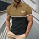 thumbnail image 1 of Blusa y camisa de manga corta con cuello vuelto para hombre, blusa de manga larga con solapa y botones estampados, blusa de poliéster para hombre, 1 of 5