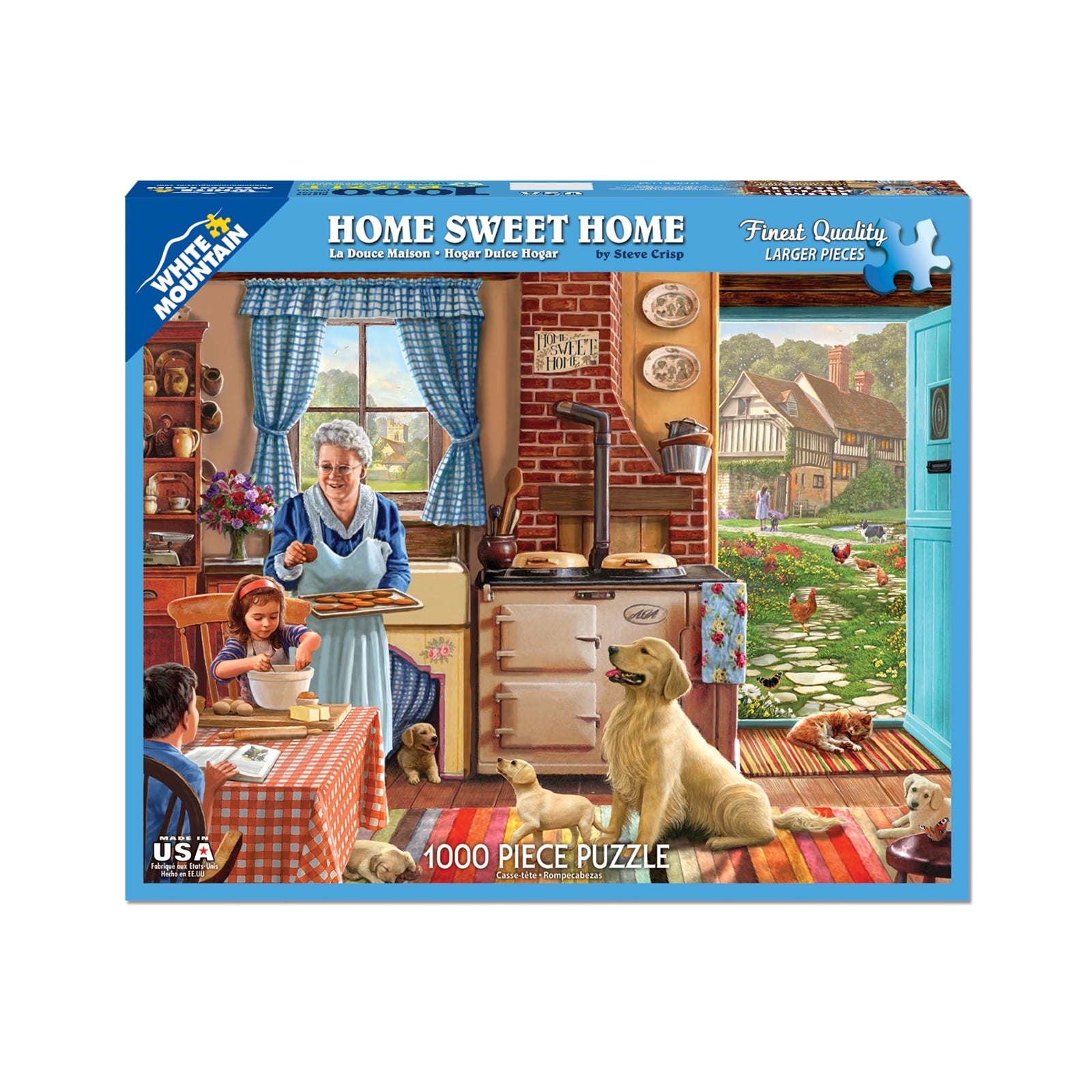 White Mountain 1000 Piece Spring House Jigsaw Puzzle – Victorian Home Landscape Puzzle For Adults