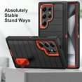 thumbnail image 5 of Decase for Samsung Galaxy S24 Plus/+,Hybrid Protective Case [Hard PC + Soft TPU] Cover with Hidden Kickstand,Military Grade Shockproof Phone Case for Galaxy S24 Plus/+,Black+Orange, 5 of 7