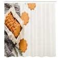 thumbnail image 2 of Ambesonne Holiday Shower Curtain, Ginger Biscuits Xmas Print, 69"Wx70"L, Off White Apricot and Grey, 2 of 4