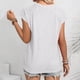 thumbnail image 4 of Fiudx Camisas para Mujer Camiseta Lisa con Cuello Redondo para Mujer, Top Informal con Bolsillo, Tops de Manga Corta con Cuello Redondo para Mujer, 4 of 4