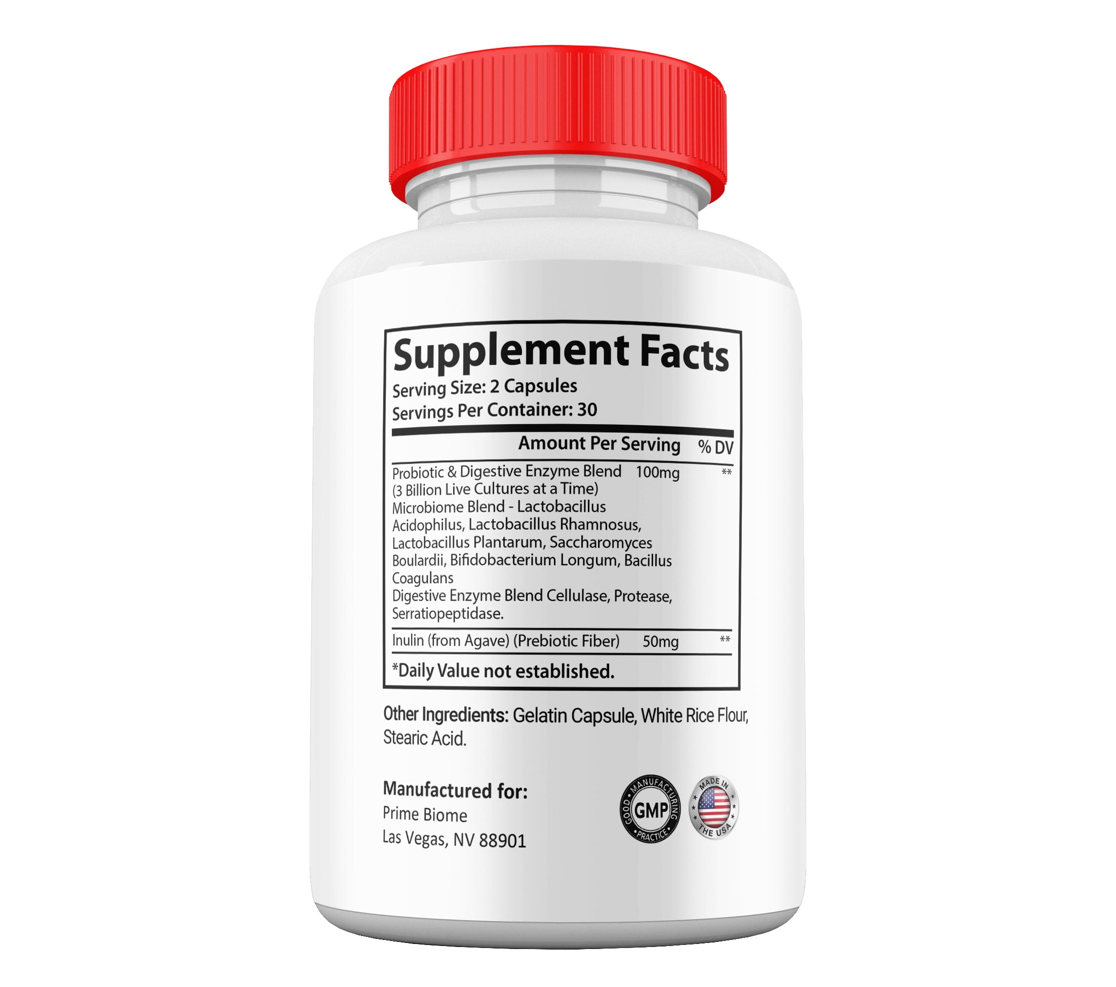 Prime Biome Capsules, Prime Biome Supplement for Healthy Skin and Gut, Advanced Maximum Strength All Natural Pills (3 Pack)