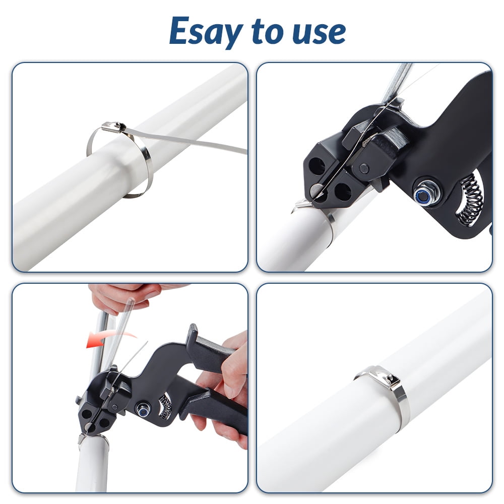 Stainless Steel Cable Tie tool- Heavy Duty Zip Tie Tightener Tool with Tensioning & Cutting Function, Perfect for Industrial, Automotive, and Home Use