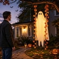 thumbnail image 5 of Hanging Swinging Ghost, Halloween Decorations Outdoor Ghost on Swing with Remote Control, 8 Light Modes & Timer, Spooky Cute Ghosts Decor for Porch Front Yard Tree, 5 of 6