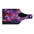 thumbnail image 2 of Abstract Cutting Board, Mosaic Pattern Design Vibrant Colors Tiles Modern Circular Geometric Graphic, Tempered Glass Cutting and Serving Board, Wine Bottle Shape, Pink Purple Red, by Ambesonne, 2 of 5