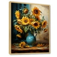 thumbnail image 2 of Designart "Sunflowers Van Gogh s Timeless Masterpiece II" Floral & Botanical Floater Framed Canvas Print, 2 of 7