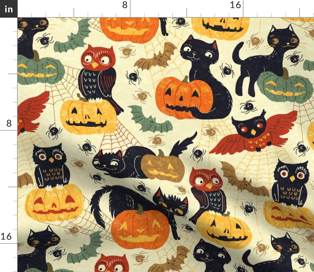 Vintage inspired 8 Halloween witch owl cat tent cards table decoration