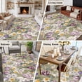 thumbnail image 5 of Large Area Rugs for Living Room Bedroom, Dark Sage Green Botanical 5'x8' Rug Washable Carpet Runner Indoor Outdoor, Spring Floral Summer Botanical Retro Non Slip Floor Mats Rug for Kitchen, Bathroom, 5 of 8