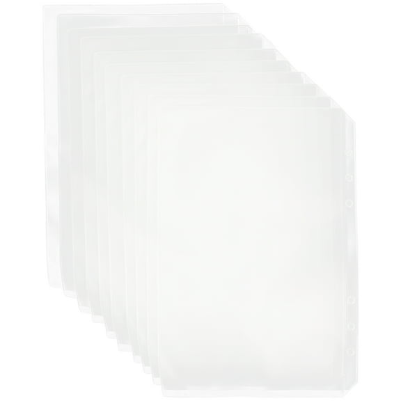 OUNONA  10 Pcs Zipper Binder Pouch Document Organizer Leaf Clear Bags Green Transparent