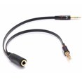 thumbnail image 3 of Koszal 3.5mm Audio Mic Y Splitter Cable Headphone Adapter Female fo 2 Male Adapter, 3 of 7