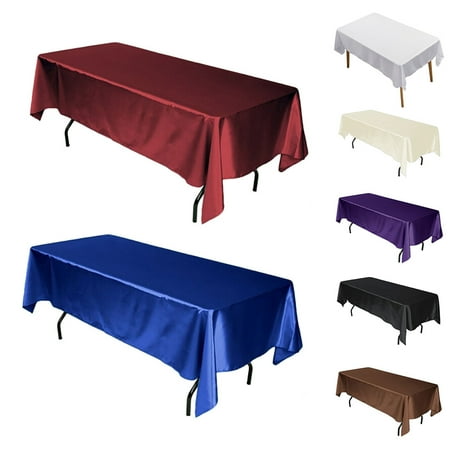 

Yipa Rectangular Square Silk Satin Table Cover Cloth Solid Color Table Cloth Stain Resistant/Spill Proof for Dinner Banquet Party Wedding Festival (57.09 x 78.74 )