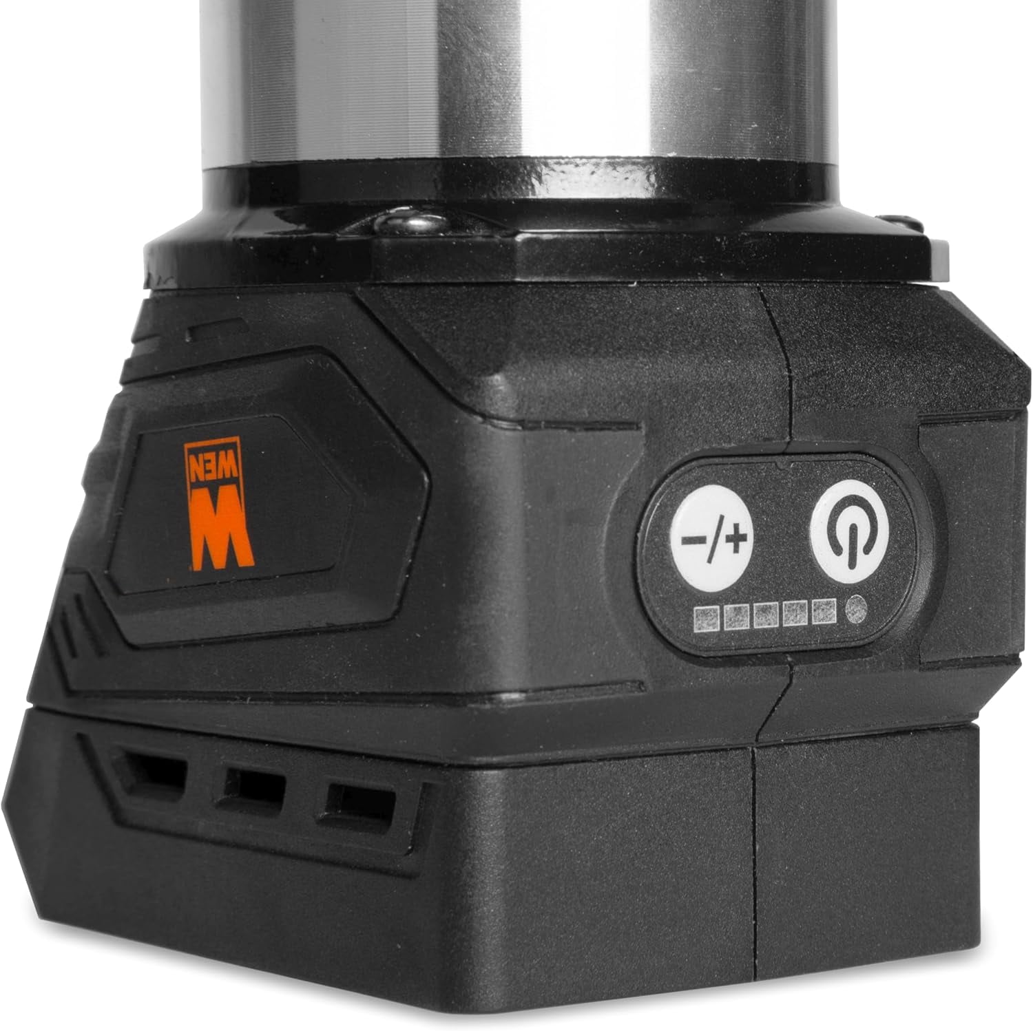 WEN  20V Max Cordless Brushless Compact Trim Router with Fixed Base, 4Ah Lithium-Ion Battery, and Charger (20610)