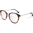 thumbnail image 1 of FEISEDY Montures de Lunettes Vintage pour Femmes Lunettes Rondes Lentille Transparente B2260, 1 of 5