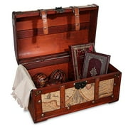 Large Wood Map Decor Box