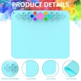 thumbnail image 2 of Gotydi Silicone Craft Mat ,Large Silicone Painting Sheet with Palette   20'' Non Stick Soft Heat Resistant Resin Jewelry Casting Mold Mat for Painting,Art,Clay, 2 of 8