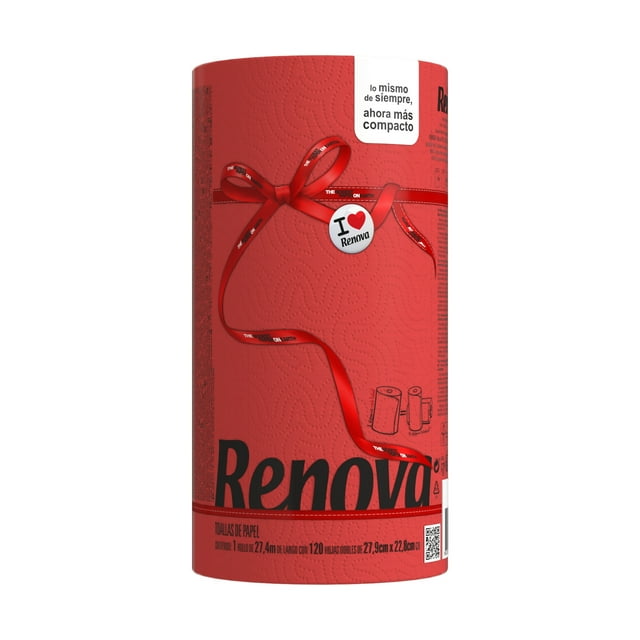 Toallas de papel Renova Rojo con 120 hojas dobles